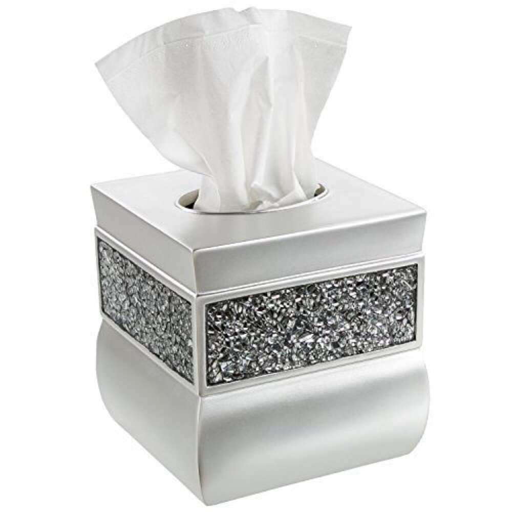 Silver Tissue Box Cover